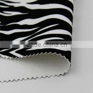 PU Leather Printed Fabric Flocking Fabric for Sofa Zebra-stripe thumbnail-3