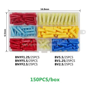 Fully Insulated Intermediate Joint Cold Press Terminal Box 6 in 1 Total 150 Pcs Combination Set BV BVF thumbnail-5