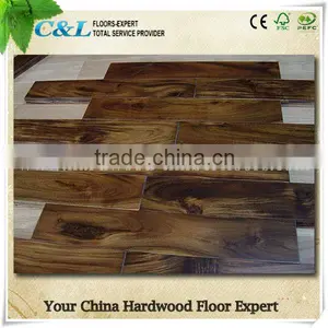UV Lacquered Handscraped Acacia(Asain Walnut ) Hardwood Flooring thumbnail-1