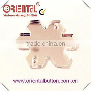 Custom Mirror Button in Snowflakes Shape thumbnail-1