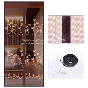 Household Magnetic Hole-Free Door Curtain Summer Magnetic Absorption Soft Door Curtain Partition Curtain Mute Velcro Door Curtain thumbnail-3