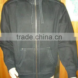Men's Fleece Hoody Sweater Heavy Thread Wide Stitch thumbnail-1