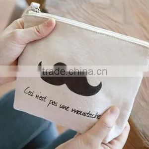 Wholesale Zipper Storage Canvas Makeup Bag Beauty Case Cosmetic Coin Purse For Women thumbnail-4