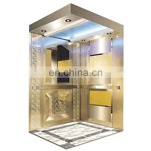 630kg~1600kg,1.0m/s~1.75m/s Machine Room Elevator Cabins, Luxury Residential Passenger Cabin thumbnail-5