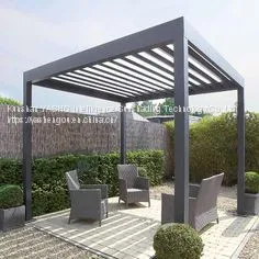 High Quality Aluminum Roof System Patio Gazebo Water Proof Louvre Pergola thumbnail-2
