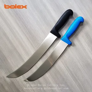 Curved Cimeter Steak Beef Knife Butcher Knives Wood Handle Color Coded Handle thumbnail-3