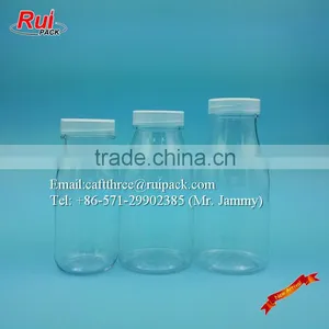 HOT SUMMER Plastic Milk Bottle With Lid 200ml 300ml 330ml thumbnail-1