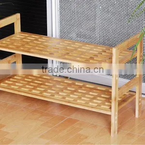 Household Bamboo Shoe Rack HY-F512 thumbnail-1