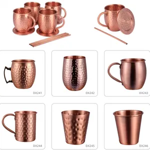 Copper Moscow Mule Mugs 100% Copper Made or Stainless Steel Made All Shapes and Kinds Licor Using Items thumbnail-2