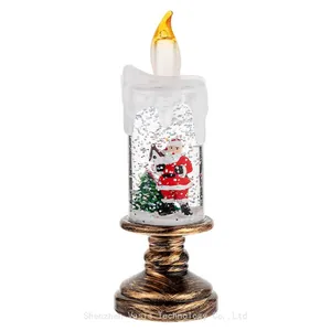 Crystal Ball Christmas Lights - LED Flameless Candle Decor With Snowfall for Wholesale Holiday Gifts Bulk Supplies thumbnail-3