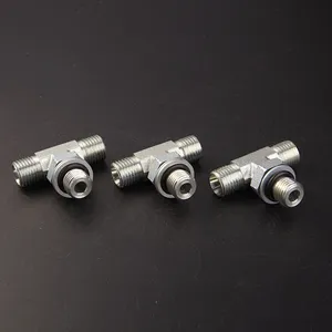 Stainless Steel - High-Pressure Hydraulic Tubing Compression Fitting Universal Union (ACGC), Swivel Joint, Hydraulic Tee Pipe Fitting thumbnail-3