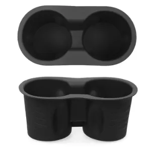 Thin Silicone Center Console Cup Holder Insert for 2024-2025 Tesla Model 3/Y, Anti-Slip & Scratch-Resistant thumbnail-2