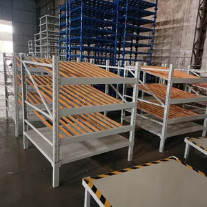 Powder Coated Steel Roller Flow Shelf Unit - Heavy Duty Industrial Storage thumbnail-4