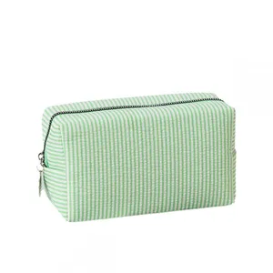 Wholesale Bubble Gauze Striped Makeup Bag thumbnail-1
