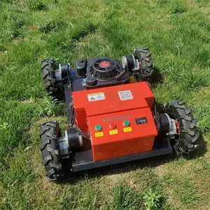 Gasoline Engine Self-Charging Battery Powered Zero Turn Remote Controlled Slope Lawn Mower thumbnail-1