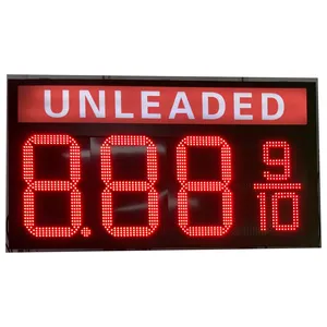 High Quality 8.889/10 LED Led Display Price Gas Station With REGULAR DIESEL UNLEADED thumbnail-1