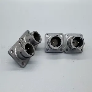 FQ14 Series 2-Pin Square Flange Male Socket thumbnail-2
