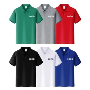 Custom Logo Polo Shirts Turn‑down Collar Staff Uniform Corporate Event Team Work Wear Short Sleeve Polos thumbnail-4