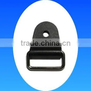 White Plastic Chafe Tab and Metal Loop Buckle for Medical Accessories thumbnail-3