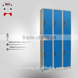 WLS Colorful Design Storage Cabinets 6 Door Steel Shoes Locker thumbnail-3