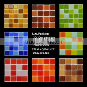 CG001 30x30 Cheap Cracked Crystal Glass Mosaic/crystal Glass Mosaic Tile thumbnail-1