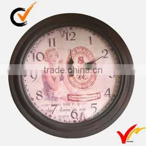 French Themed Boutique Metal Wall Clock thumbnail-1