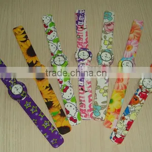 Promotion Gifts Silicone Slap Watch Kids Silicon Wristband Slap Watch Full Printed Oem Design Children Slap Watch for Promotion thumbnail-3