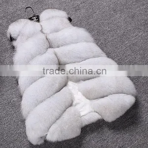 Unique Design Fashion Knitted Short Fox Fur Vest With Price thumbnail-4