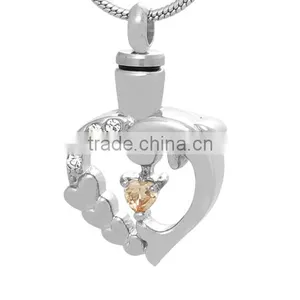 Pet Cremation Jewelry for Ashes in Stainless Steel 316 L Wholesale Cremation Jewelry Urn Necklace thumbnail-1