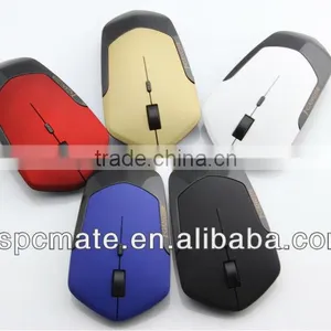 Blue New Design Rubber Surface 2.4G Wireless Mouse for Laptop PC Travelingn Use thumbnail-3
