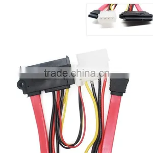 7+15 Pin Female Sata Cable to 7 Pin Female Serial ATA Cable With 4 Pin Big and Small 4 Pin Power Cable thumbnail-1
