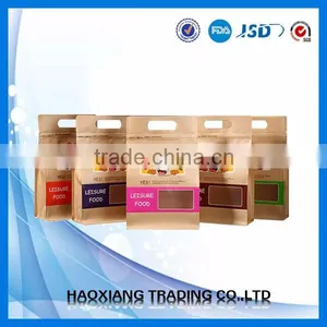 Wholesale Ziplock Packaging Bag Stand up Style White Kraft Bag With Rectangle Window Stand up Zipper Bag thumbnail-5