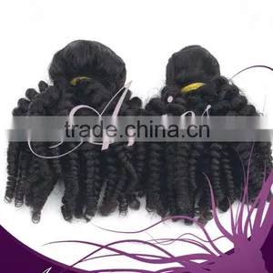 Brazilian Unprocessed Virgin Afro Kinky Curly Human Hair Weft thumbnail-3