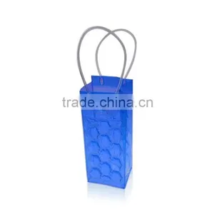Decorative Pink PVC Wine Bottle Cooling Bag thumbnail-3