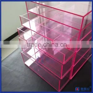 Factory Wholesale Popular Acrylic Clear Makeup Organizer w/ DIVIDERS thumbnail-2