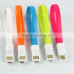 Gift Accessories Univesal Flat Short Micro Magnetic Cable USB Charging Sync Cable thumbnail-1