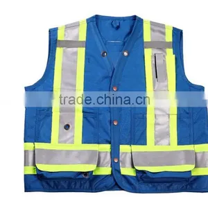 Polyester Reflective Safety Waistcoat Cheap Traffic Vest thumbnail-3