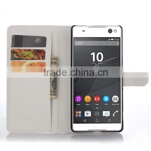 Luxury Mobile Phone PU Leather Flip Cover Case For Sony C5 Leather Case thumbnail-2