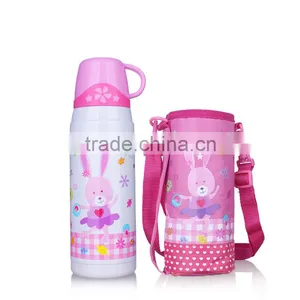 High Quality Double Wall Stainless Steel Children Vacuum Flask With 2 Cups thumbnail-3