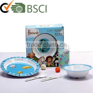 Wholesale Colorful Box Packing Melamine Baby Dinnerware Set thumbnail-1