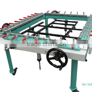 Pneumatic Silk Mesh Tighten Machine TM-1200L Silk Screen Mesh Stretching Machine thumbnail-1