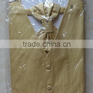 Fashion Custom Woven Wedding Vest With Tie And Hanky thumbnail-1