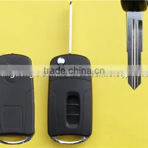 New Uncut Folding Flip Remote Key Shell Case Fob 3 Button for Chevrolet Captiva thumbnail-1