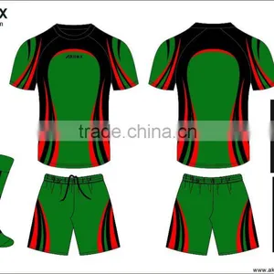 Sublimation Custom Wholesale Cheap Rugby Jersey Fabric Rugby Shirt thumbnail-3