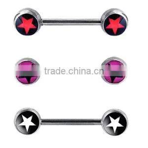 316L Star Nipple Ring Beautiful Nipple Jewelry thumbnail-1