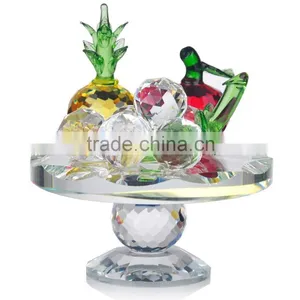 Home Decoration k9 Colorful Glass Figurines Fruit Platter Ideas Decorating Glass Ornaments thumbnail-1