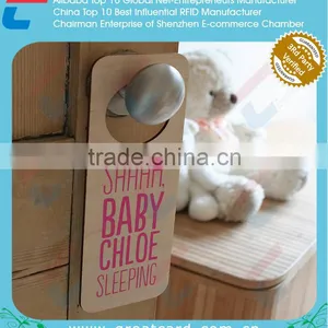 Custom Hanger Sign Plastic Hotel Doorknob Hang Tag, Cheap Hanger Tags thumbnail-1