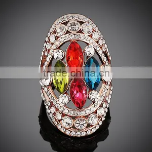 Multicolor Yellow Red Blue Zircon Ring thumbnail-1