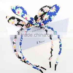 Free Sample Fabric Chiffon Wrapped Dot Headband thumbnail-2