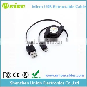 Retractable USB 2.0 to Micro USB Cables Sync Data Charge HTC Samsung LG BB thumbnail-1